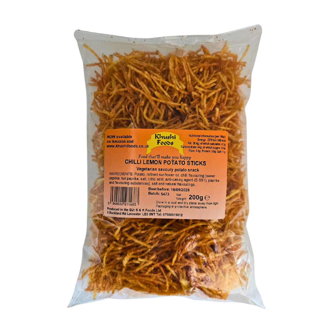 (NEW) Chilli and Lemon Potato Sticks 200g Sharing Bag - Party Food Snacks