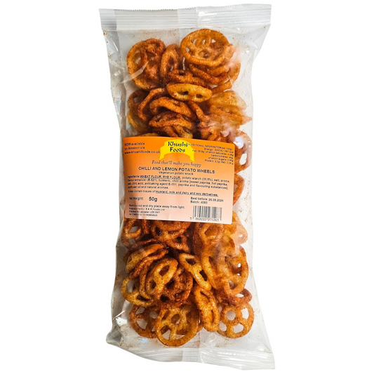 Chilli and Lemon Potato Wheels (50grx10) Full Box- Party Sharing Food