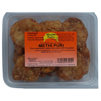 Methi Puri - Hand Made Resealable Party Sharing Food