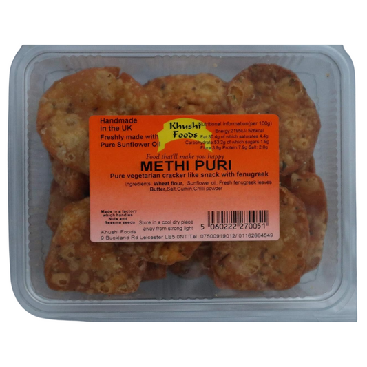 Methi Puri - Hand Made Resealable Party Sharing Food