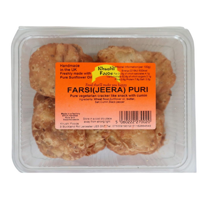 Farsi ( Jeera) Puri - Hand Made Resealable Party Sharing Food