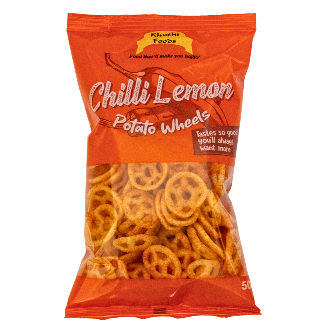 Chilli and Lemon Potato Wheels (50grx10) Full Box- Party Sharing Food